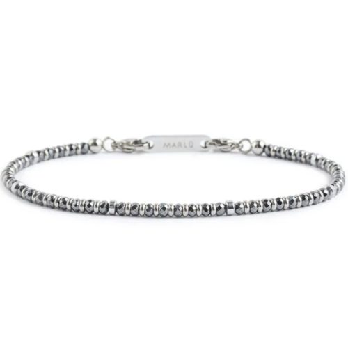 Bracciale Uomo Sfere Acciaio Ematite MARLU'