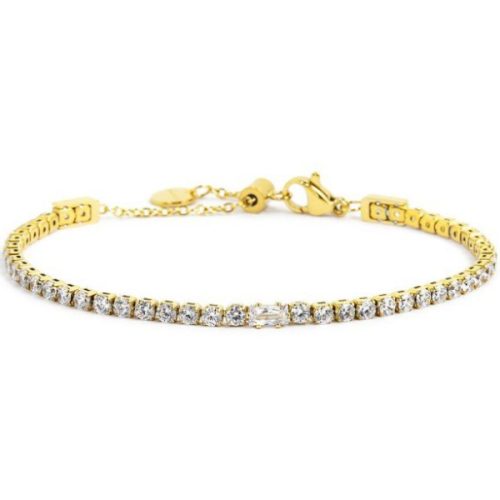 Bracciale Tennis Acciaio Dorato MARLU'