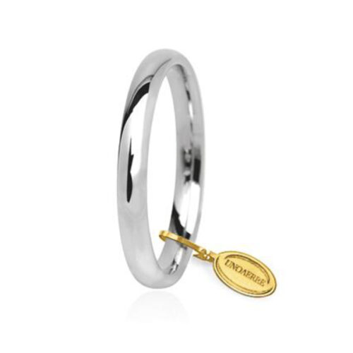 Fede Comfort 3 mm Oro Bianco UNOAERRE