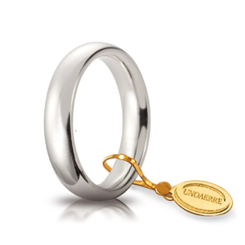 Fede Comfort 4 mm Oro Bianco UNOAERRE