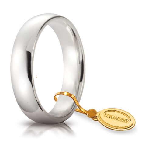 Fede Comfort 5 mm Oro Bianco UNOAERRE