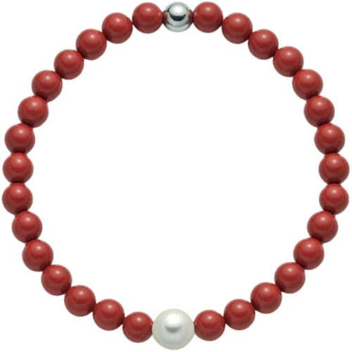 Bracciale Argento Pasta Corallo MILUNA