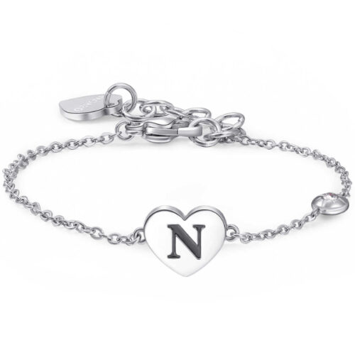 Bracciale Cuore Iniziale "N" S'AGAPO'