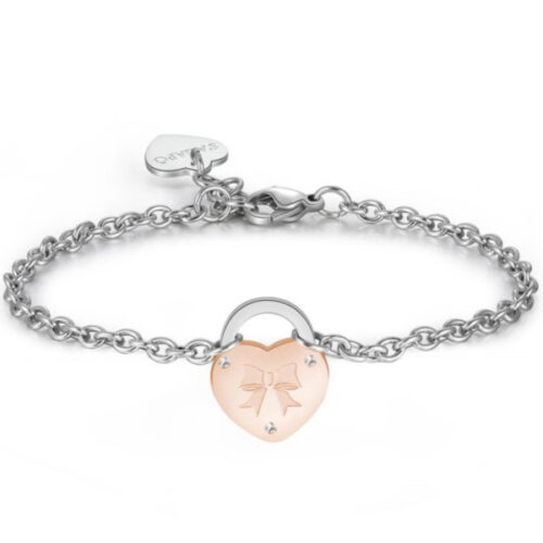 Bracciale da Donna S'AGAPO' Lucchetto/Cuore Mamma Figlio