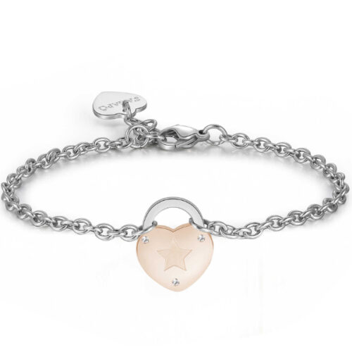 Bracciale Donna S'AGAPO' Lucchetto/Cuore