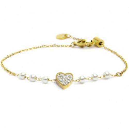 Bracciale Cuore Acciaio Perle MARLU'