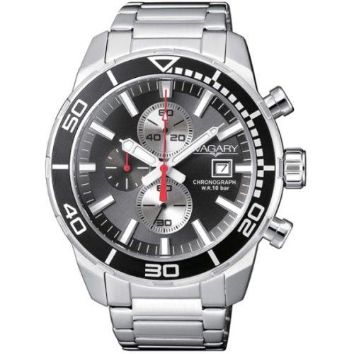 Orologio Cronografo da Uomo VAGARY Quadrante Nero
