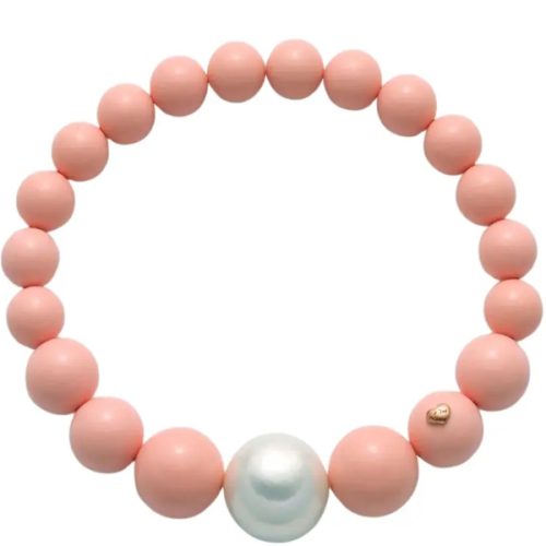 Bracciale in Pasta di Corallo Rosa MILUNA