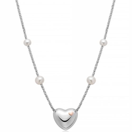 Collana Cuore in Argento MILUNA con Perle
