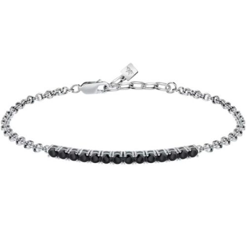 Bracciale Tennis Brillanti Neri in Argento da Uomo MORELLATO