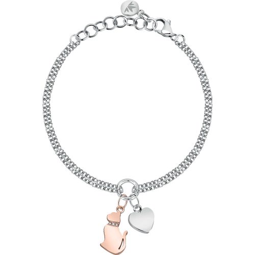 Bracciale da Donna con Pendenti Cuore Gatto MORELLATO