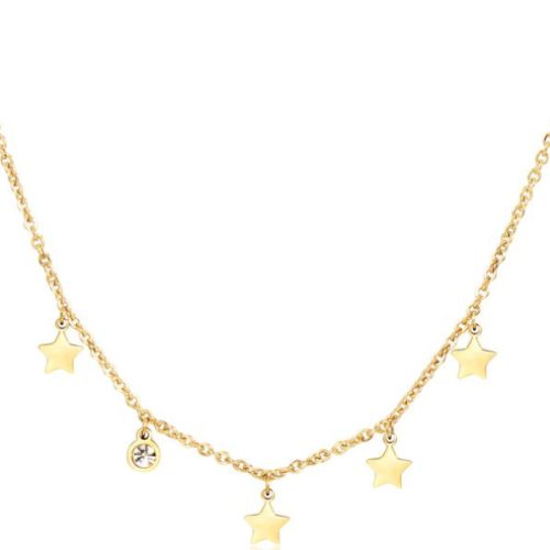 Collana da Donna in Acciaio S'AGAPO' Pendenti stelle e Brillantini
