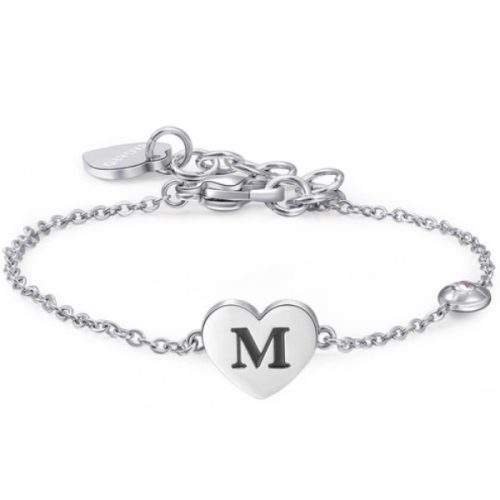 Bracciale Cuore Iniziale "M" Donna S'AGAPO'