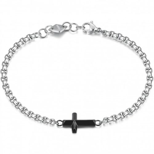 Bracciale Croce da Uomo in Acciaio S'AGAPO' SIN11
