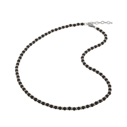 Collana a Sfere da Uomo in Acciaio ed Ematite BREIL