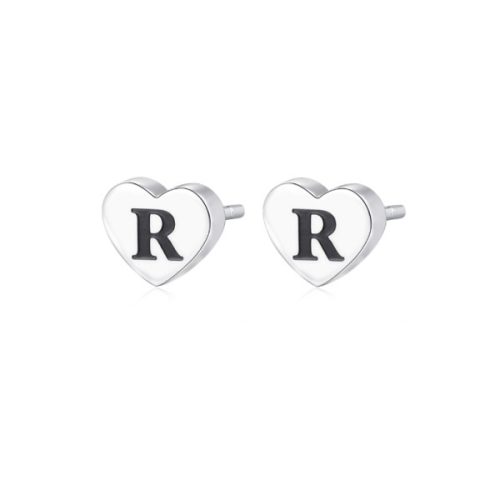 Orecchini Cuore Iniziale "R" Donna S'AGAPO'