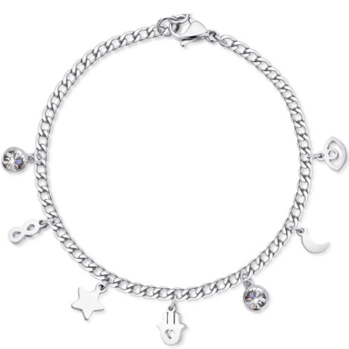 Bracciale Donna  Acciaio S'AGAPO' Pendenti