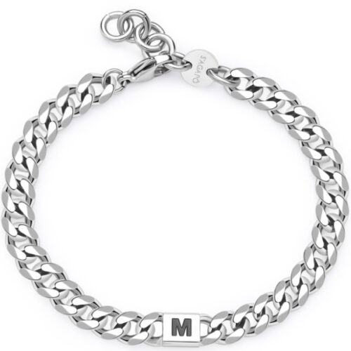 Bracciale Iniziale "M" da Uomo S'AGAPO'