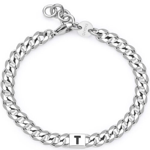 Bracciale Iniziale "T" da Uomo S'AGAPO'