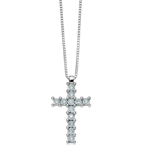 Collana Croce con Brillanti MILUNA