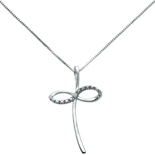 Collana Croce con Brillanti MILUNA