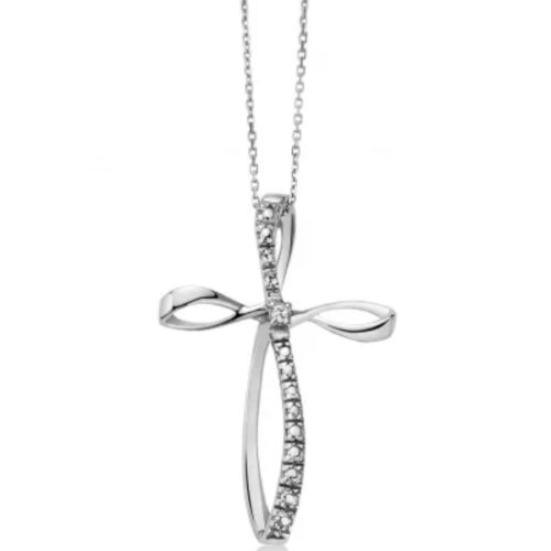 Collana Croce con Brillanti MILUNA