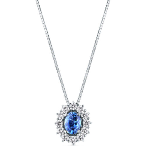 Collana Zaffiro Contorno Brillanti MIRCO VISCONTI