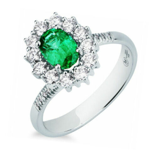 Anello Smeraldo Brillanti MIRCO VISCONTI