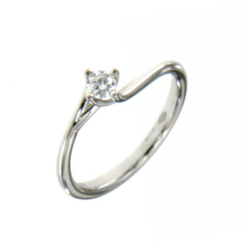 Anello Solitario Oro Bianco MIRCO VISCONTI