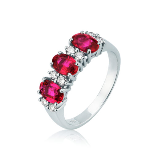Anello Trilogy Rubino e Brillanti MIRCO VISCONTI