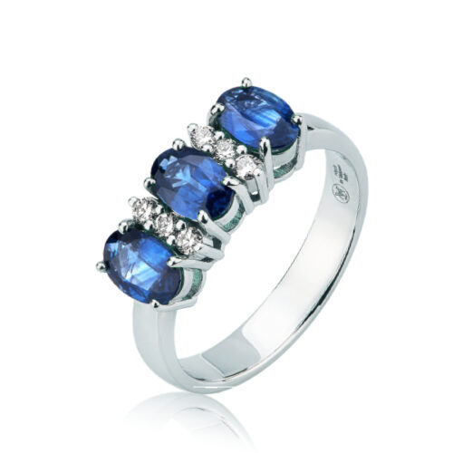 Anello Trilogy Zaffiri MIRCO VISCONTI