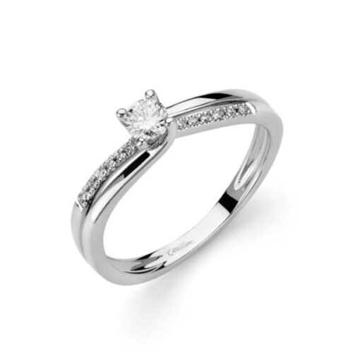 Anello Solitario Brillante in Oro MILUNA