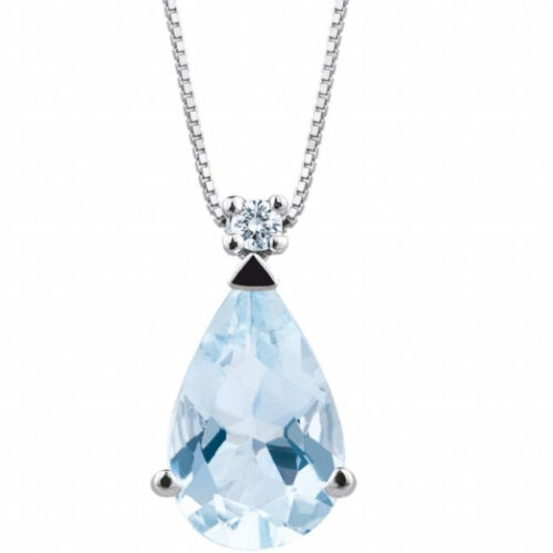 Collana Punto Luce Acquamarina BIBIGI'