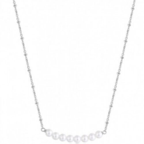 Collana Donna Acciaio Perle S'AGAPO'
