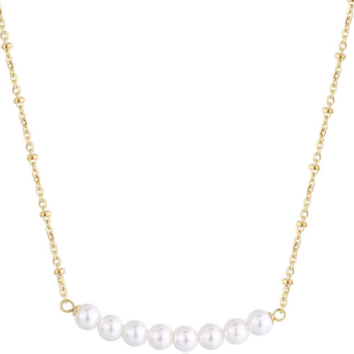 Collana Donna Acciaio Perle S'AGAPO'