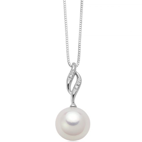 Collana Donna Perla e Brillantini MILUNA