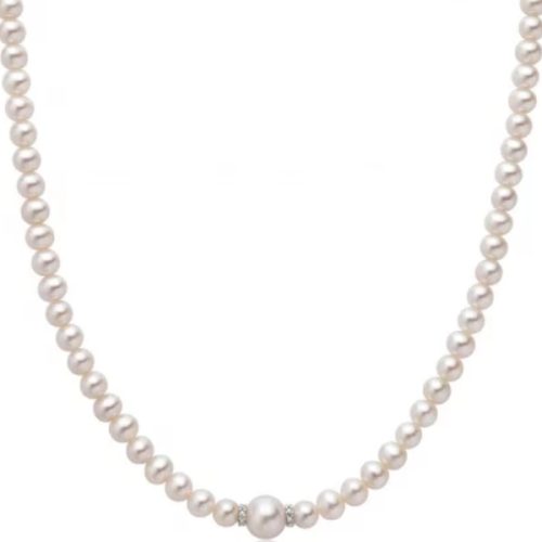 Collana Perle e Oro Bianco MILUNA