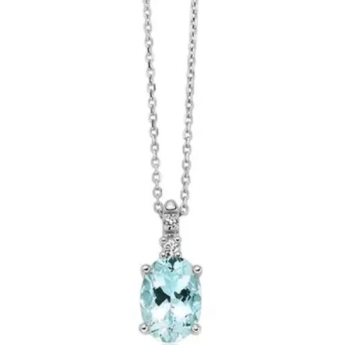 Collana Punto Luce Acquamarina MILUNA