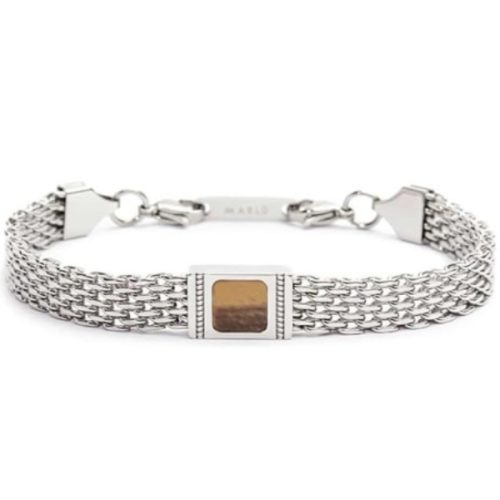 Bracciale Uomo Acciaio Onice MARLU'