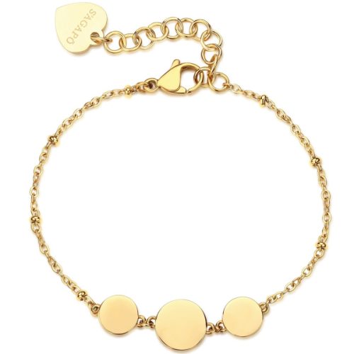 Bracciale Acciaio Dorato Donna S'AGAPO'
