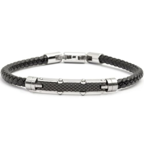 Bracciale Uomo Pelle Acciaio MARLU'