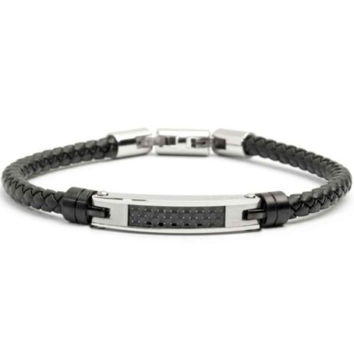 Bracciale Uomo Pelle Acciaio MARLU'
