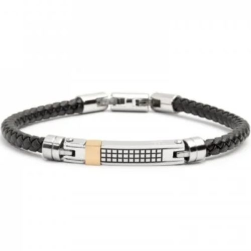 Bracciale Uomo Pelle Acciaio MARLU'