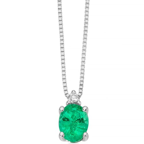Collana Punto Luce Smeraldo MILUNA