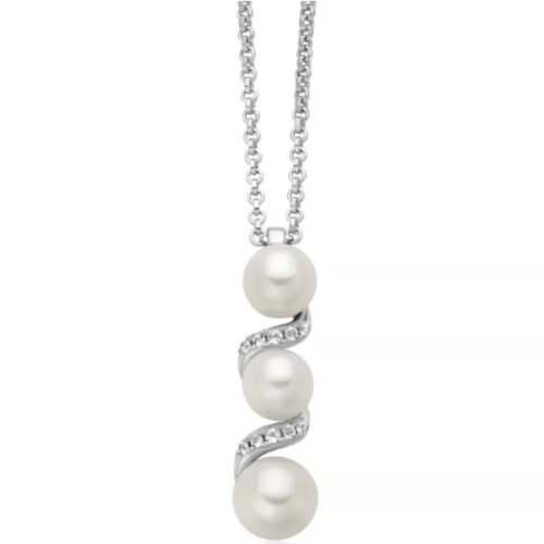 Collana Donna Argento Perle MILUNA