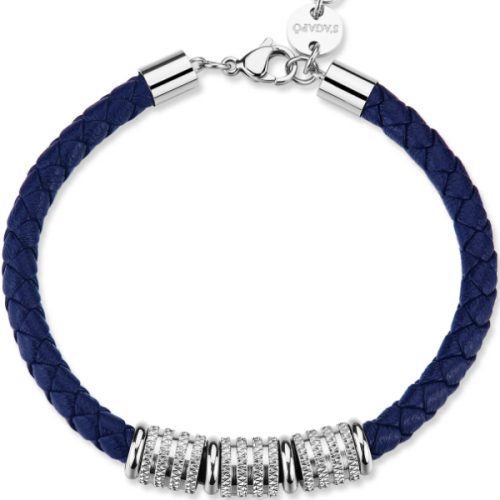 Bracciale Uomo Acciaio Pelle S'AGAPO'