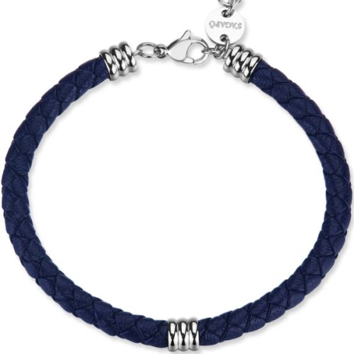 Bracciale Uomo Acciaio Pelle S'AGAPO'