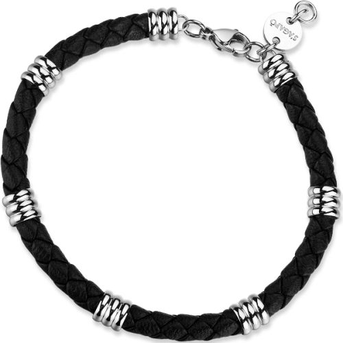 Bracciale Uomo Acciaio Pelle S'AGAPO'