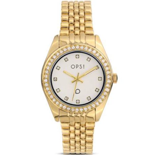 Orologio Dorato OPS Ghiera Brillanti